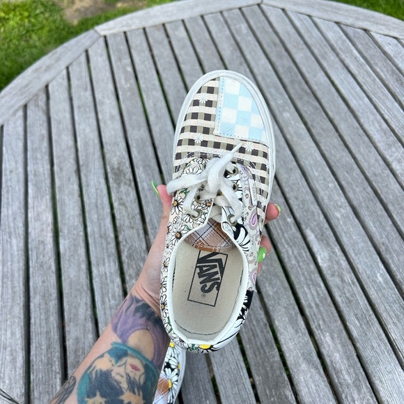 Vans MEADOW PATCHWORK ERA SHOES Size woman’s 5.0‎ floral checkers spring summer - Picture 8 of 12